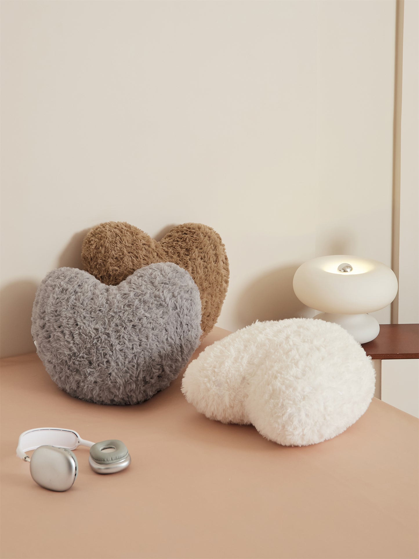 Heart-Shaped Plush Cushion