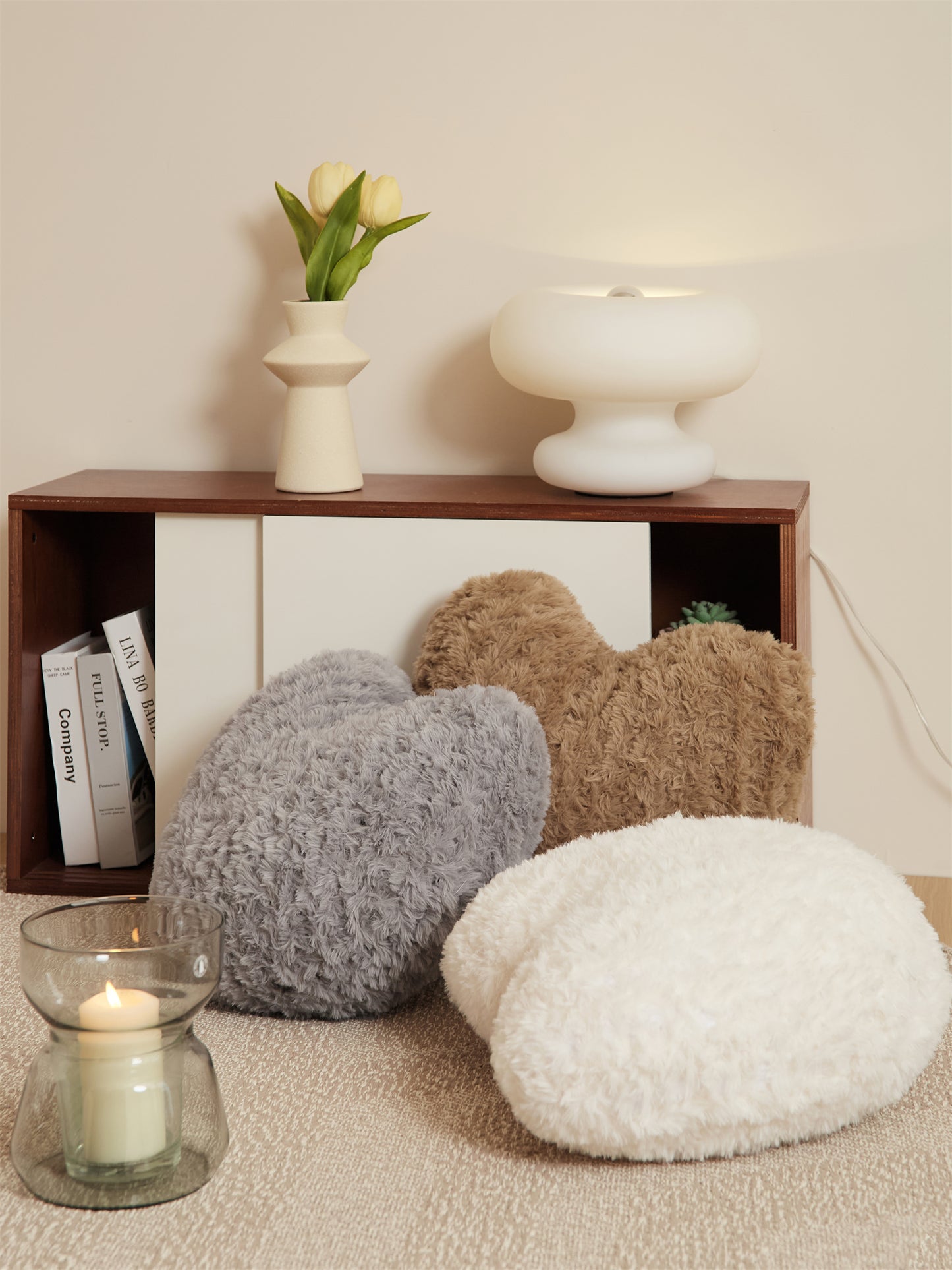 Heart-Shaped Plush Cushion