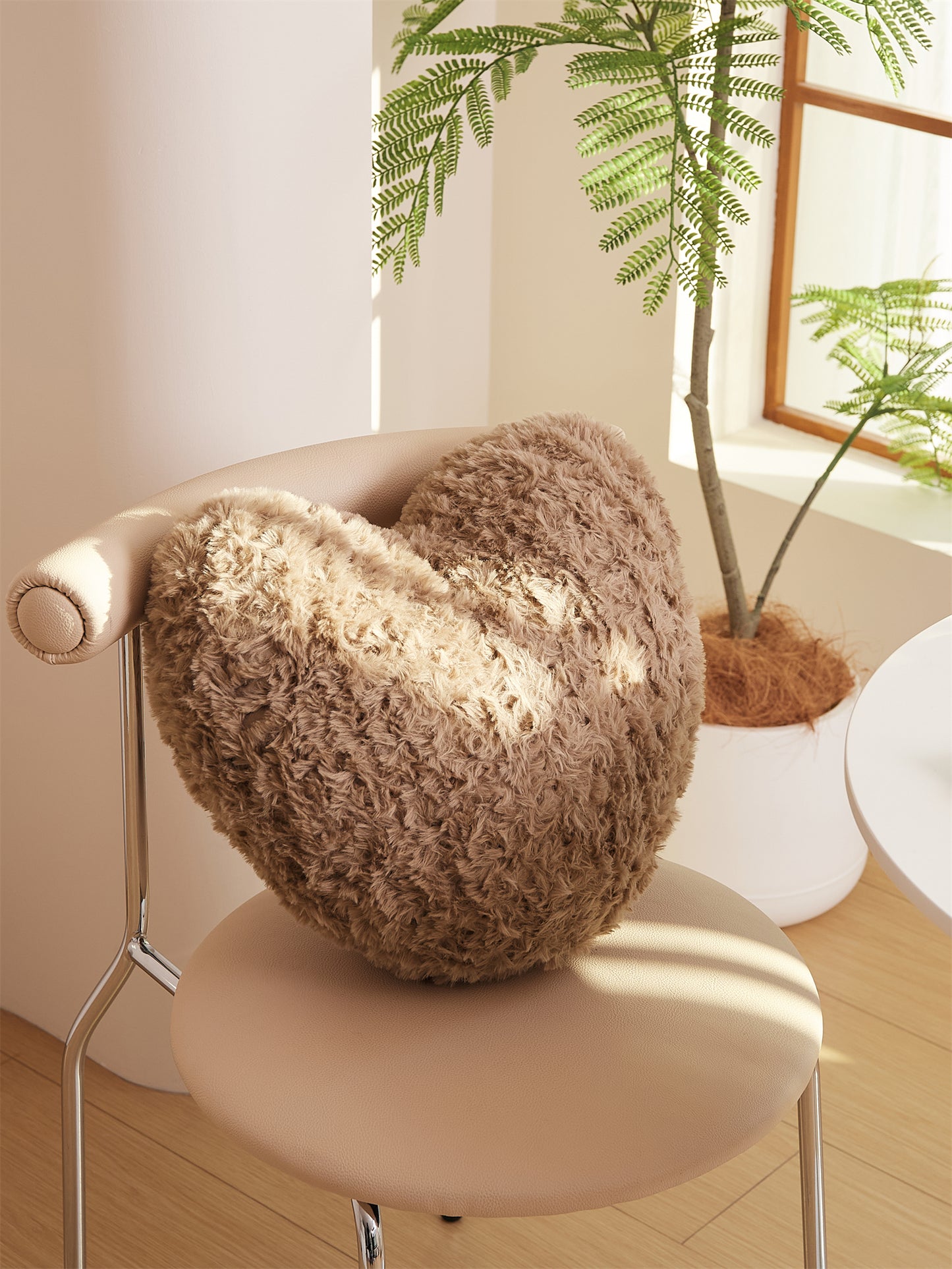 Heart-Shaped Plush Cushion