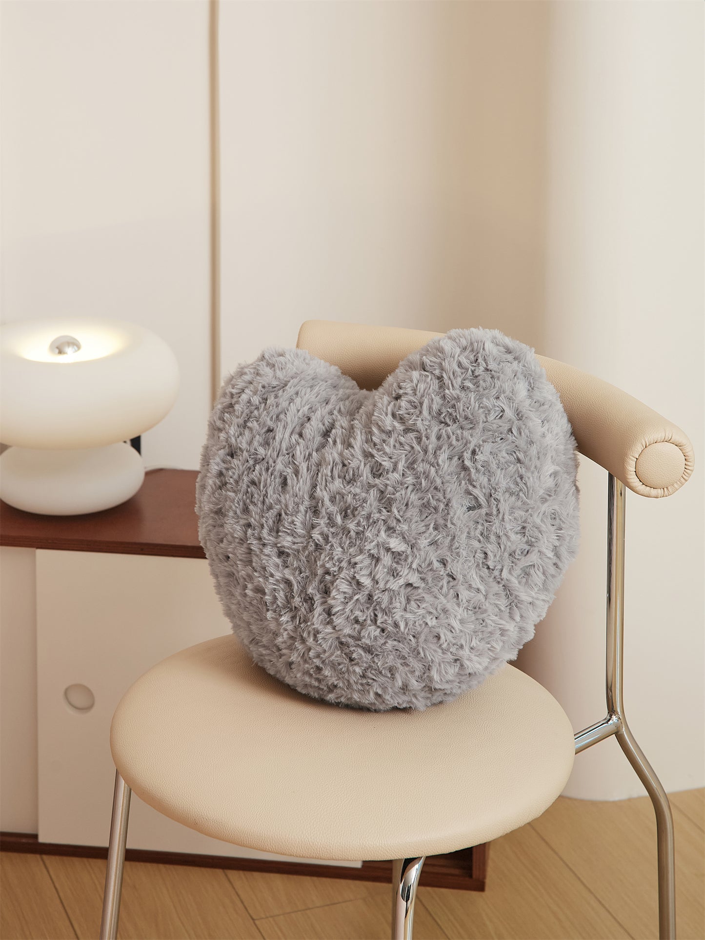 Heart-Shaped Plush Cushion