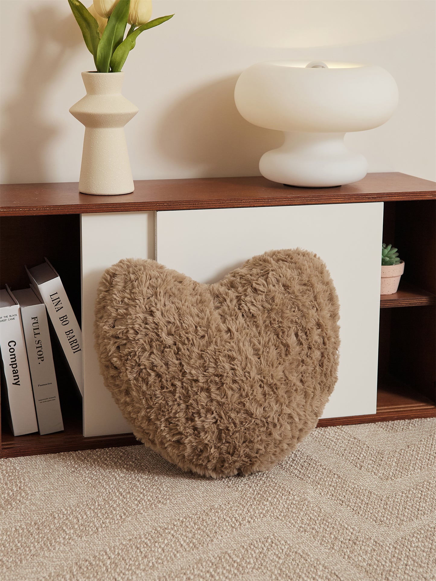 Heart-Shaped Plush Cushion