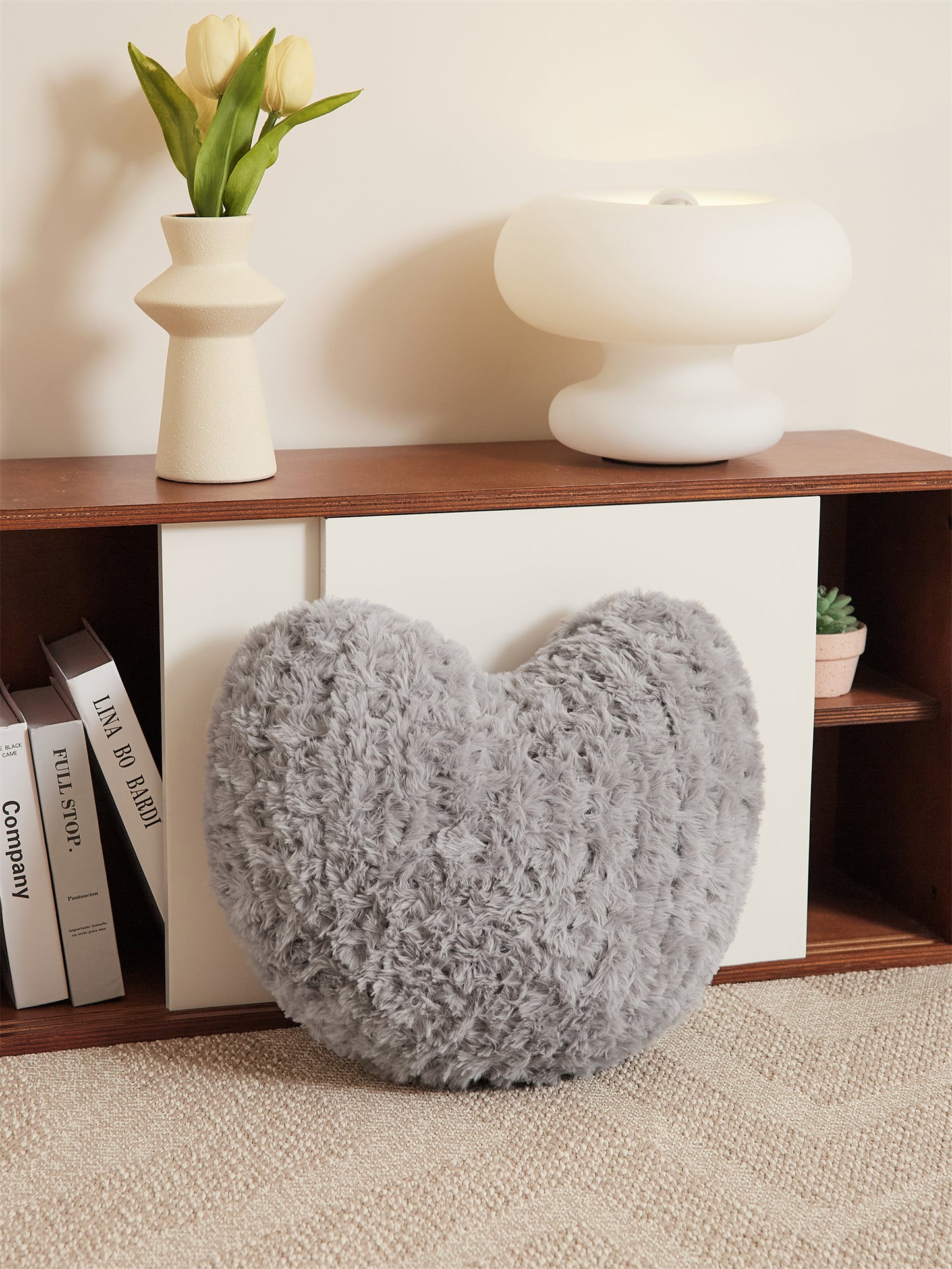 Heart-Shaped Plush Cushion