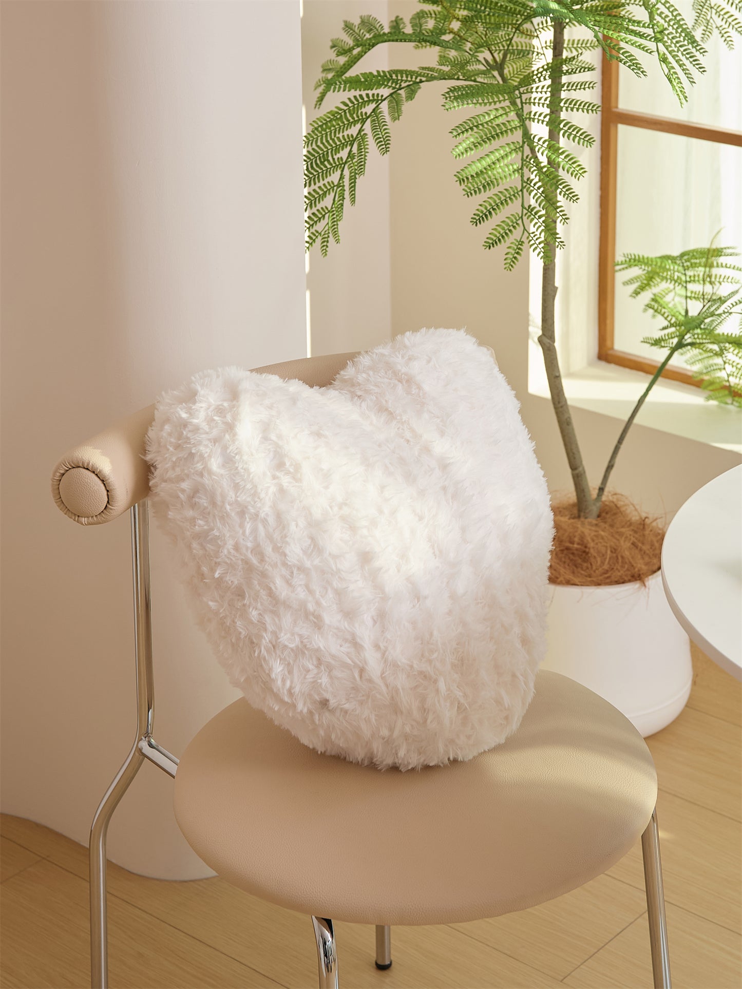 Heart-Shaped Plush Cushion