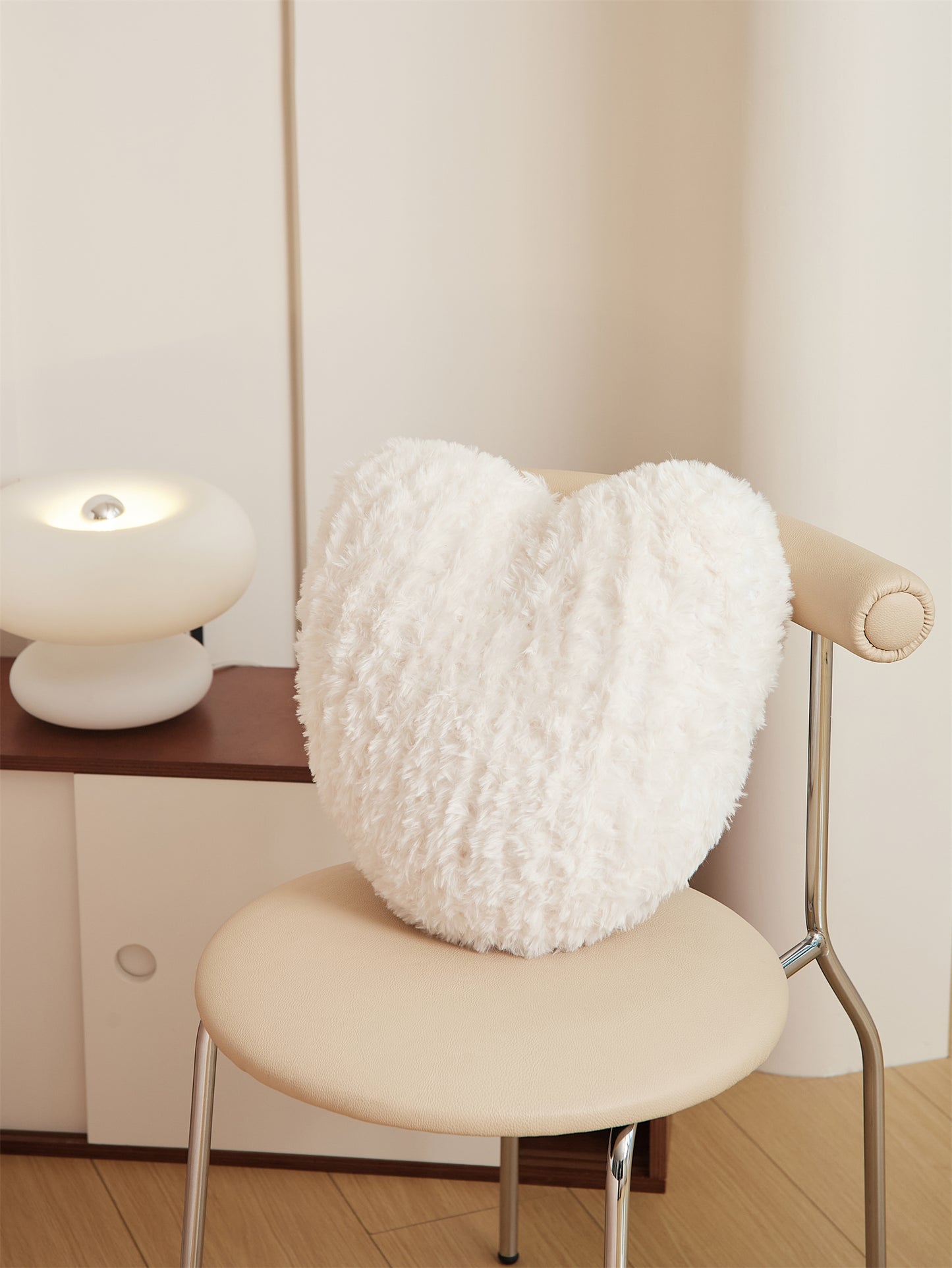 Heart-Shaped Plush Cushion