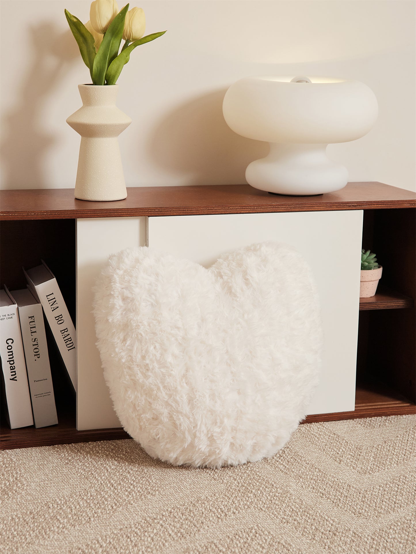 Heart-Shaped Plush Cushion