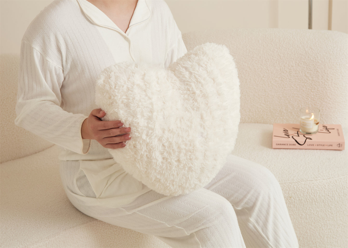 Heart-Shaped Plush Cushion